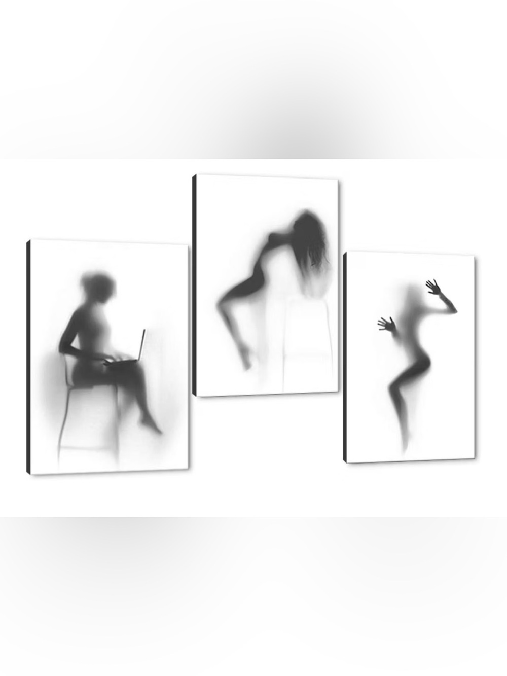 3-Piece Shadow Silhouette Wall Art Canvas